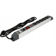 Подовжувач із алюмінієвим корпусом Sthor 3 м 5 розеток