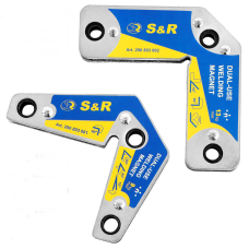 Набір магнітних кутників для зварювання S&R 15˚, 45˚, 60˚, 90˚, 9 кг і 13 кг, 2 шт