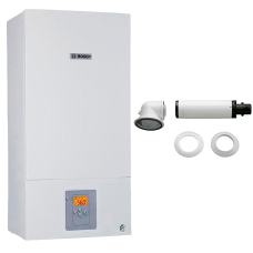 Конденсаційний газовий котел Bosch Condens 2500 W WBC 28-1 DC. Коаксиальний горизонтальний комплект Bosch AZB 916, Ø60/100 у ПОДАРУНОК