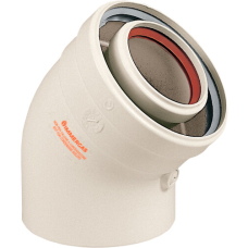Коаксиальное колено Immergas 45° 60/100 мм (не конденсационное)
