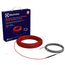 Нагревательный кабель Electrolux Twin Cable ETC 2-17-100 с гофрированной трубой 2 м, заглушкой, монтажной лентой, обжимными гильзами