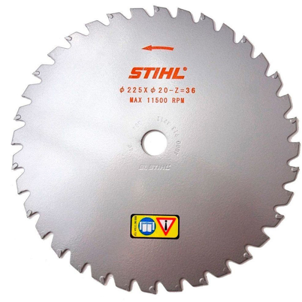 Ріжуче полотно для кущів і молодих дерев STIHL 225х20 мм 36-пелюсткове для FS 260-560
