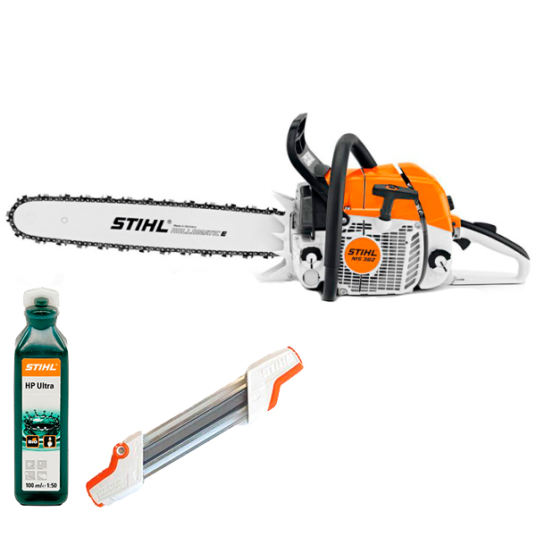 Бензопила STIHL MS 382 з мастилом HP Ultra 100 мл і держаком 2-в-1 для заточування ланцюгів 3/8"